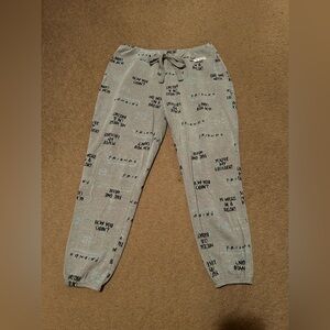 FRIENDS Gray Printed Lounge Joggers